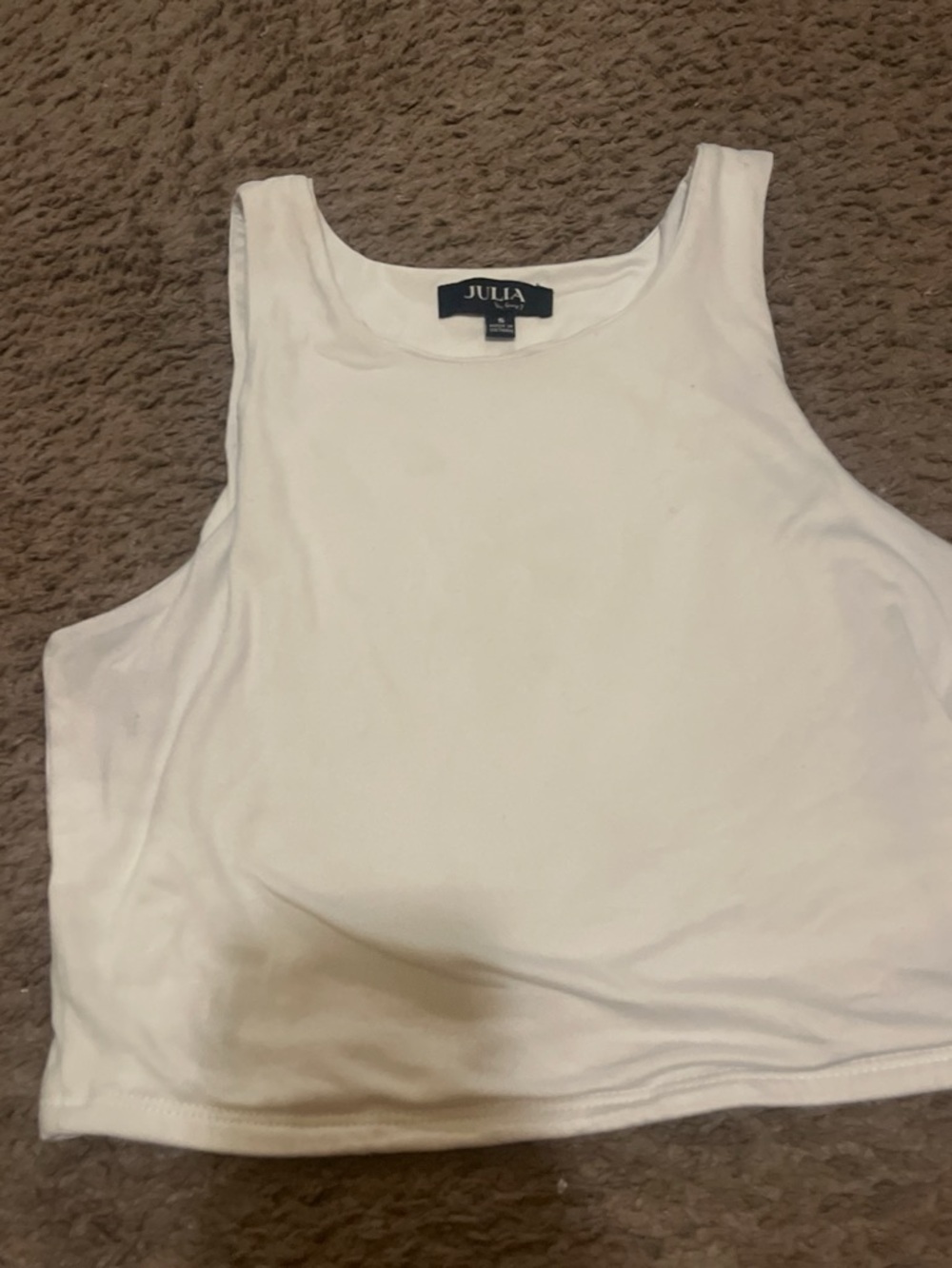 Julia Knit White Scoop Neck Tank Top